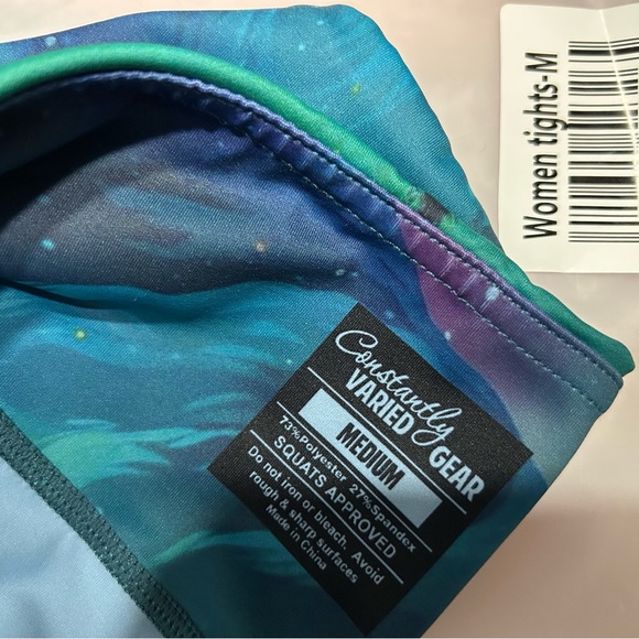 Constantly Varied Gear Pants - CVG Aurora Borealis full length leggings- size Medium